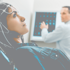 QEEG neurofeedback brain map session at Absolute Health AZ showing brainwave activity analysis.